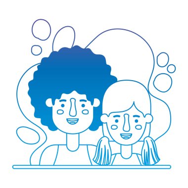 boya Splash arka plan ile çift karakter