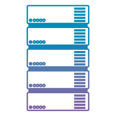 Tower sunucu izometrik simgesi