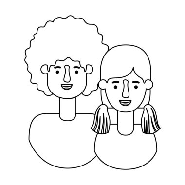 Çift avatar karakter simgeler