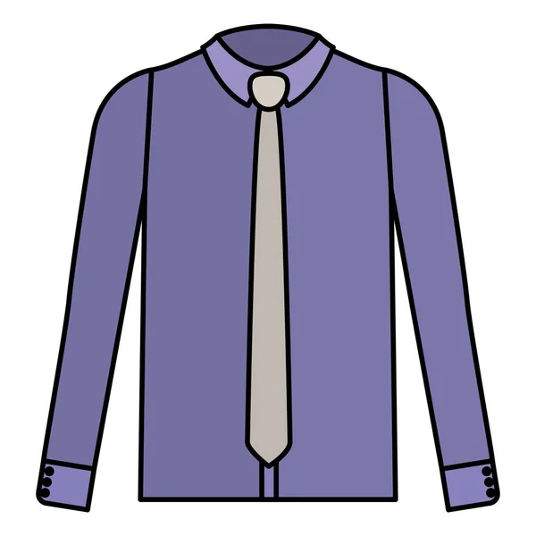 Κομψό πουκάμισο με γραβάτα — Διανυσματικό Αρχείο