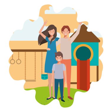 park oyun alanı avatar karakteri aile
