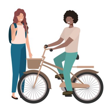 Genç çift avatar karakter