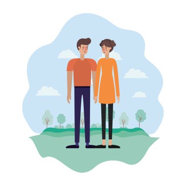 Park Avatars karakterler üzerinde çift