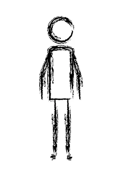 Mužská postava lidská silueta — Stockový vektor