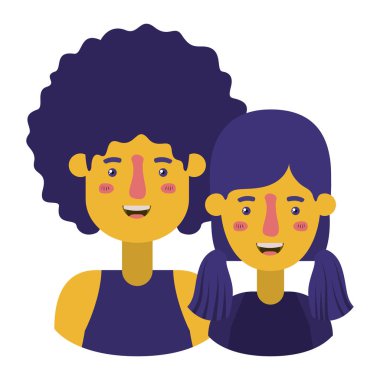 Çift avatar karakter simgeler