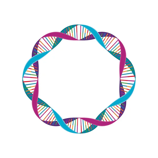 Ícone de ciência de cadeia de dna circular — Vetor de Stock