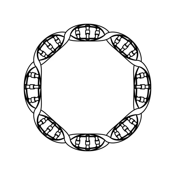 Circulaire DNA-keten wetenschap icoon — Stockvector