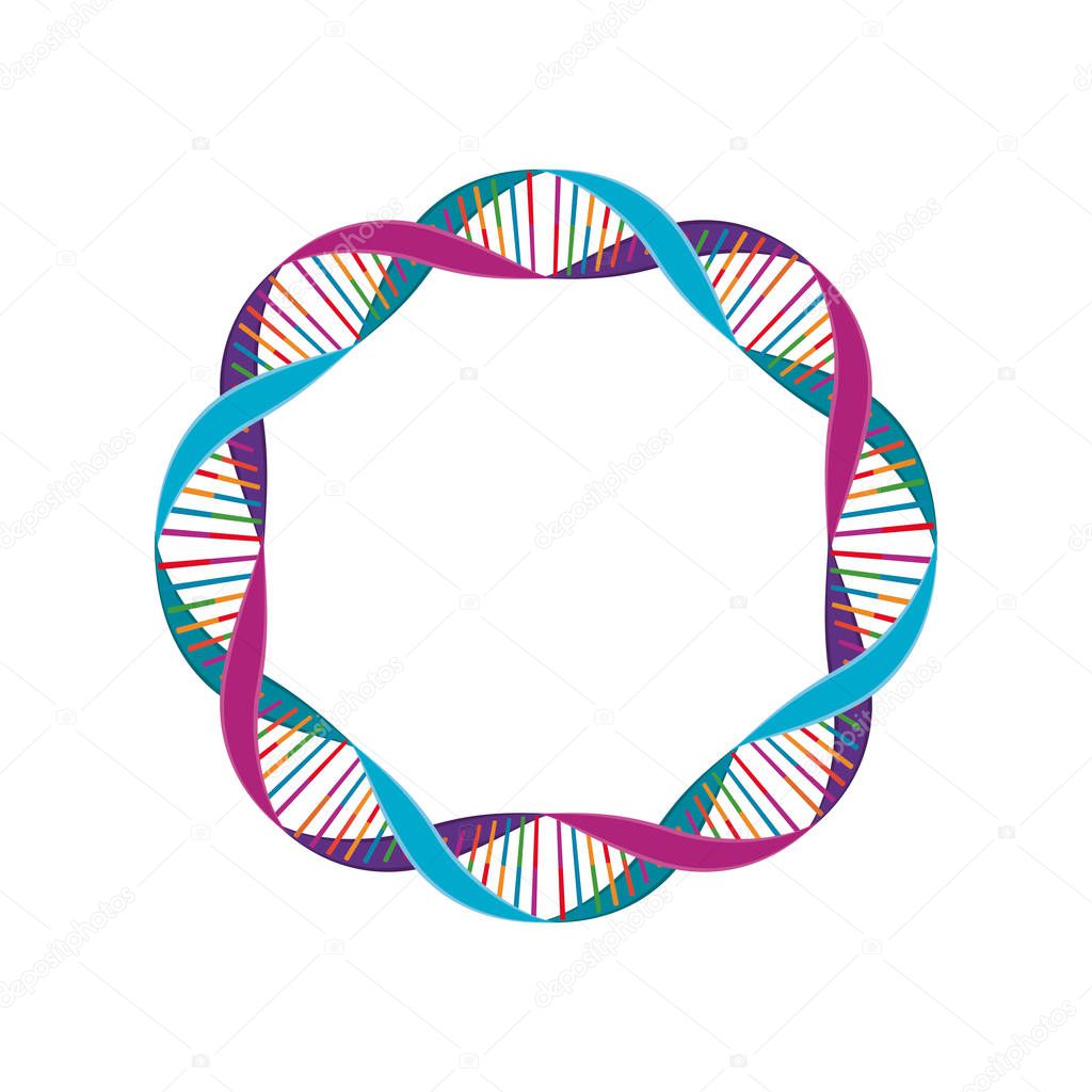 circular dna chain science icon
