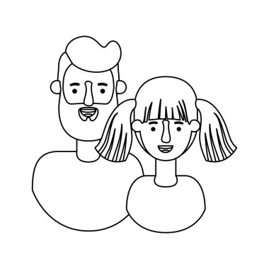 Çift avatar karakter simgeler