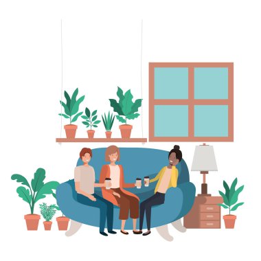 kanepekahve içme kadın grubu