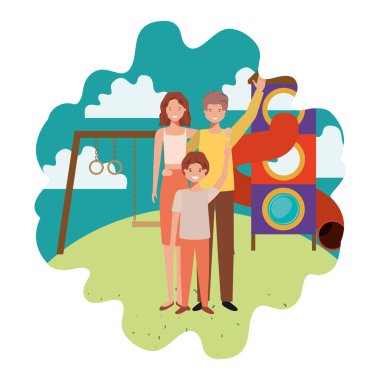 park oyun alanı avatar karakteri aile