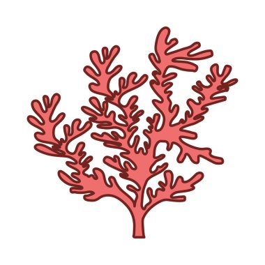 deniz yosunu desen izole simgesi