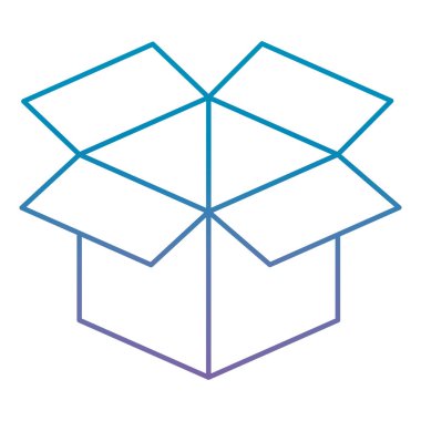 kutu karton izole simgesi