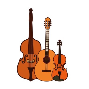 müzik aletleri izole simgesi