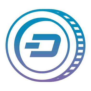 cryptocurrency dash sikke izole simgesi