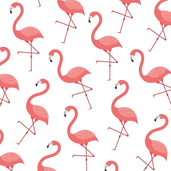 Rózsaszín flamingó minta izolált ikon — Stock Vector