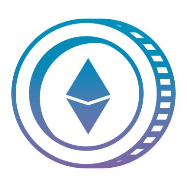 cryptocurrency etherum para izole simgesi