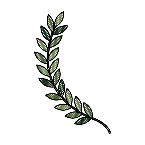 Pic de feuilles icône décorative — Image vectorielle