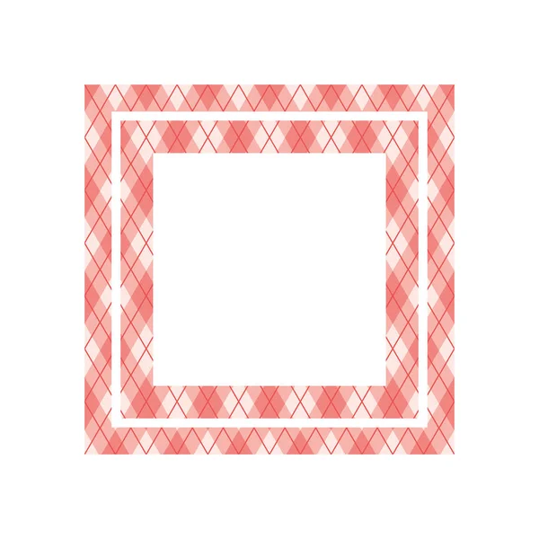 Cadre motif textile icône isolée — Image vectorielle