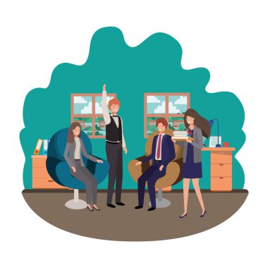 iş ofisinde insan iş grubu