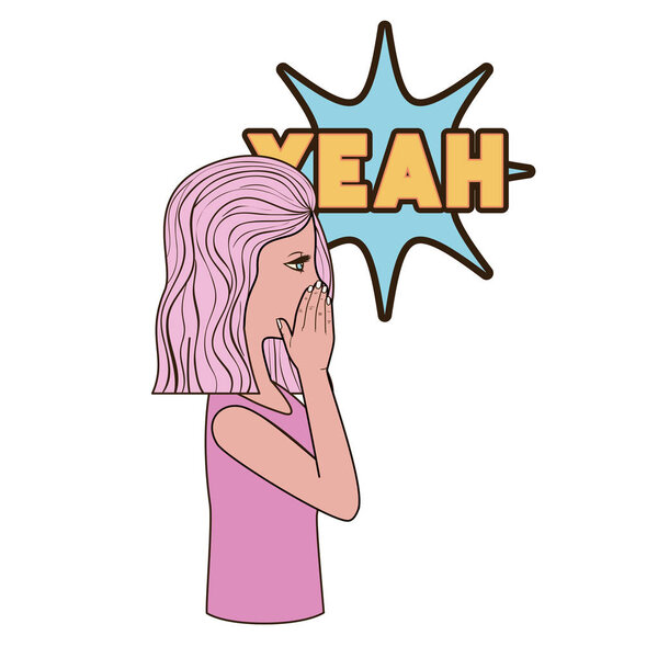 woman saying yeah avatar character