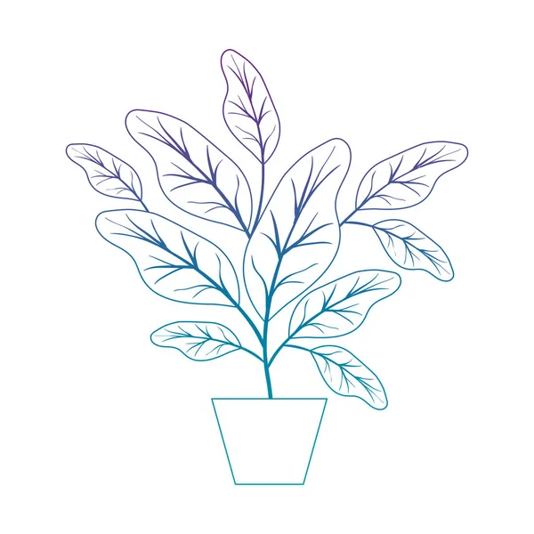 Planta de la casa en maceta icono decorativo — Vector de stock