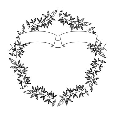 taç yaprakları ve şerit dairesel çerçeve