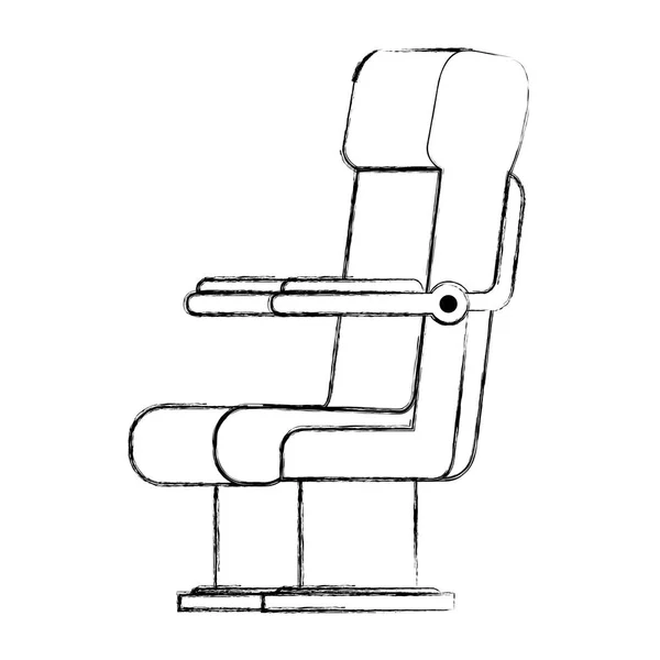 Vliegtuig stoel geïsoleerde pictogram — Stockvector