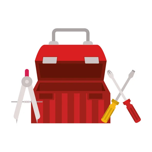 Construction tool box isolated icon — Stock Vector