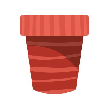 sevimli saksı izole simgesi