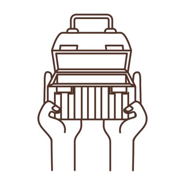 yapı alet kutusu simgesi ile el