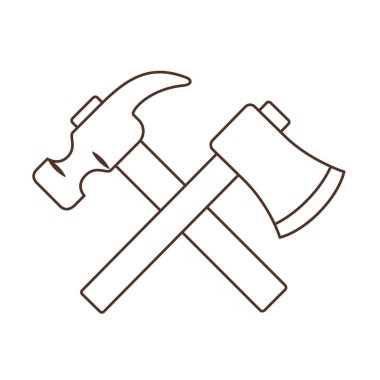 inşaat araçları izole simgesi