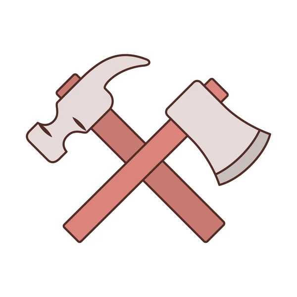 Construction tools isolated icon — Stock Vector