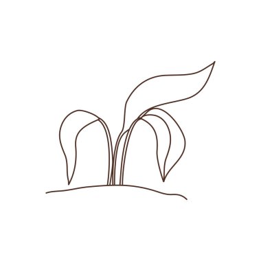 peyzaj izole simgesi bitki