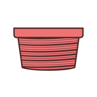 sevimli saksı izole simgesi