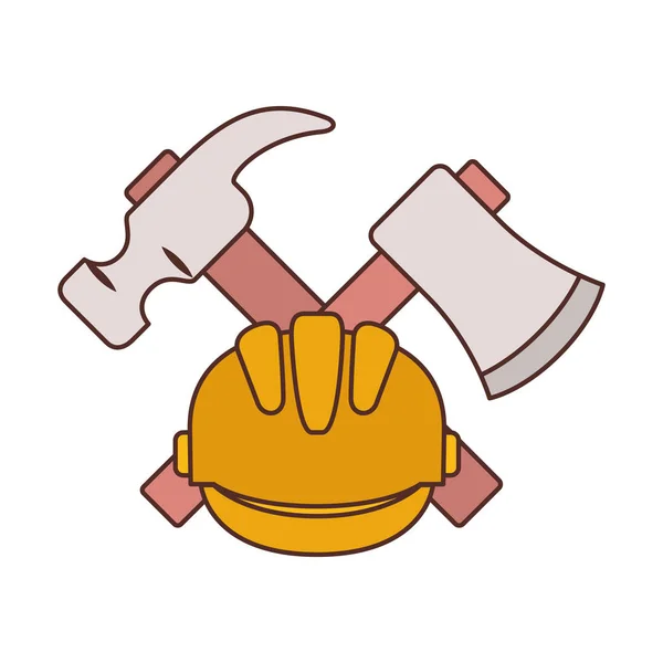 Construction tools isolated icon — Stock Vector