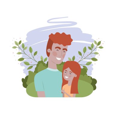 kızı avatar karakteri ile baba