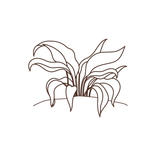 風景の孤立したアイコンで植物 — ストックベクタ