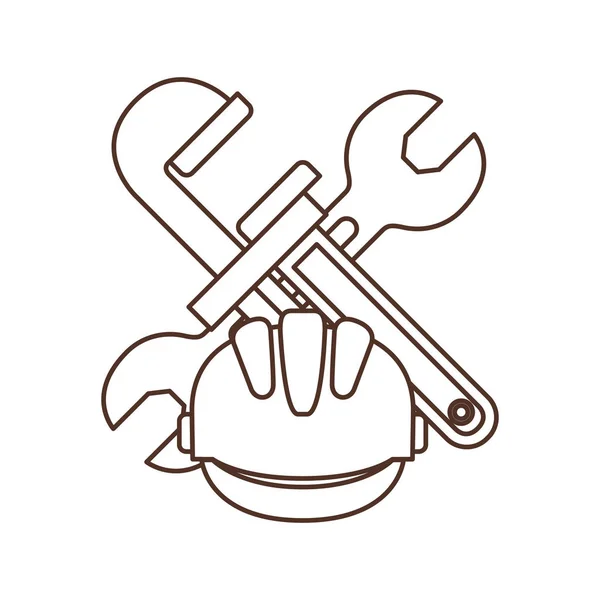 Construction tools isolated icon — Stock Vector