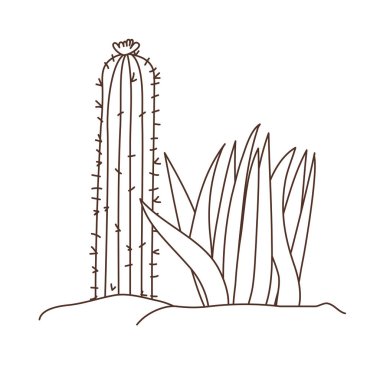 peyzaj izole simgesi bitki