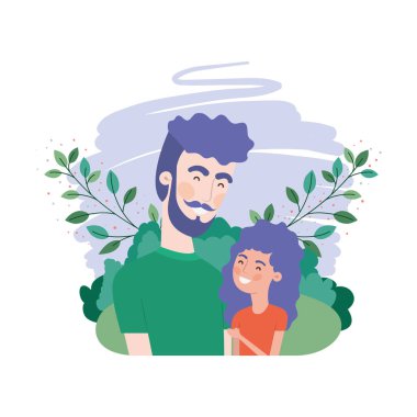 kızı avatar karakteri ile baba