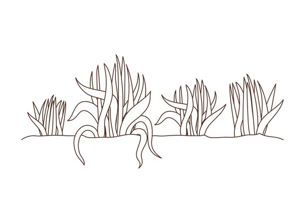 Peyzaj izole simgesi bitki — Stok Vektör