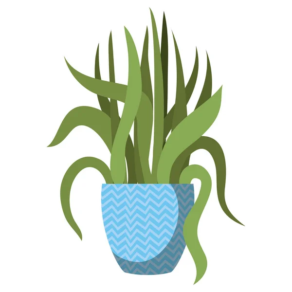 Φυτό σπίτι με γλάστρα απομονωμένο εικονίδιο — Διανυσματικό Αρχείο