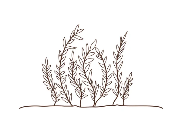 Растение в изолированном ландшафте — стоковый вектор