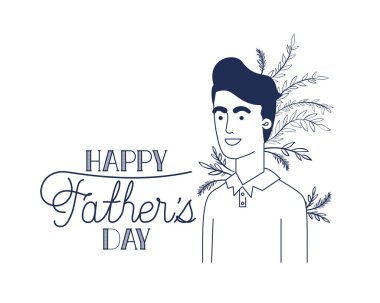 adam simgesi ile mutlu baba gün etiketi