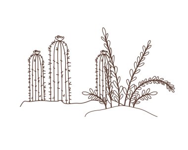 peyzaj izole simgesi bitki