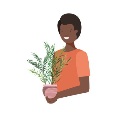 houseplant avatar karakteri ile adam