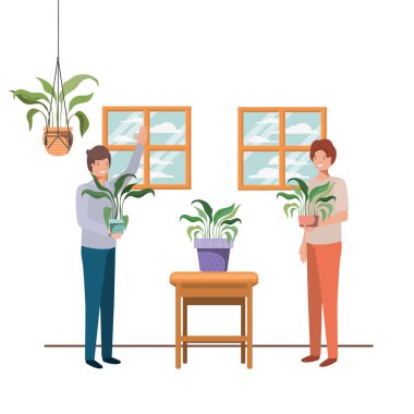 houseplant avatar karakteri ile erkekler