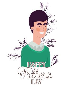 adam simgesi ile mutlu baba gün etiketi