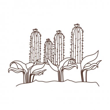 peyzaj izole simgesi bitki